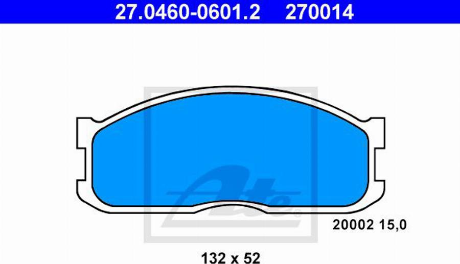 ATE 270014 - Kit pastiglie freno, Freno a disco autozon.pro