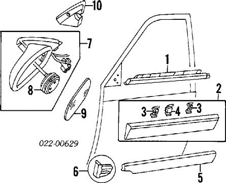 AUDI 8D1858532C3FZ - Specchio retrovisore esterno autozon.pro