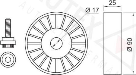 Autex 641411 - Galoppino / Guidacinghia, Cinghia Poly-V autozon.pro