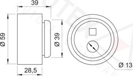 Autex 641418 - Rullo tenditore, Cinghia dentata autozon.pro