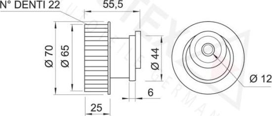 Autex 641500 - Rullo tenditore, Cinghia dentata autozon.pro