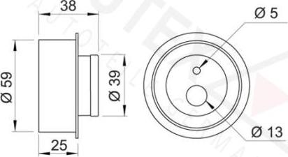 Autex 641514 - Rullo tenditore, Cinghia dentata autozon.pro