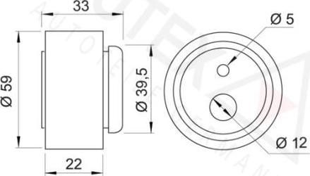 Autex 641512 - Rullo tenditore, Cinghia dentata autozon.pro