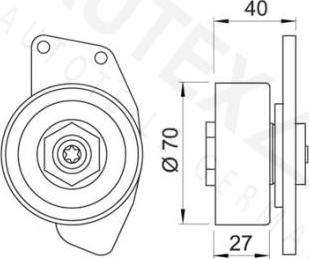 Autex 641588 - Galoppino / Guidacinghia, Cinghia Poly-V autozon.pro