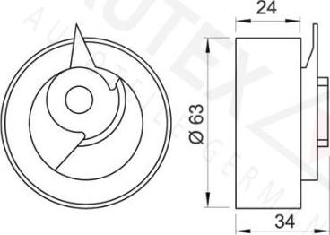 Autex 641054 - Rullo tenditore, Cinghia dentata autozon.pro