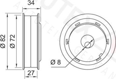 Autex 641080 - Rullo tenditore, Cinghia dentata autozon.pro