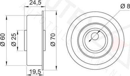 Autex 641192 - Rullo tenditore, Cinghia dentata autozon.pro