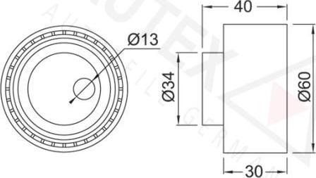 Autex 641154 - Rullo tenditore, Cinghia dentata autozon.pro