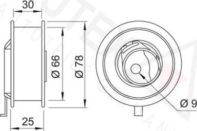 Autex 641101 - Rullo tenditore, Cinghia dentata autozon.pro