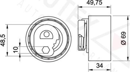 Autex 641852 - Rullo tenditore, Cinghia dentata autozon.pro