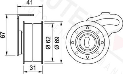 Autex 641808 - Rullo tenditore, Cinghia dentata autozon.pro