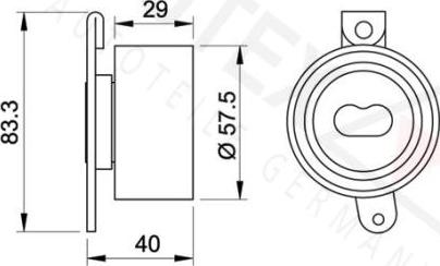 Autex 641825 - Rullo tenditore, Cinghia dentata autozon.pro