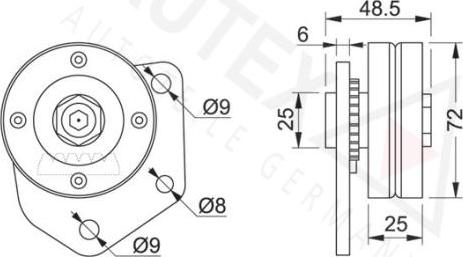 Autex 641332 - Galoppino / Guidacinghia, Cinghia Poly-V autozon.pro