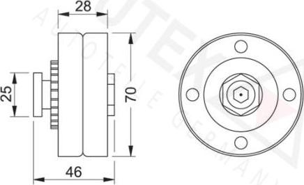 Autex 641323 - Galoppino / Guidacinghia, Cinghia Poly-V autozon.pro