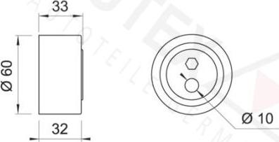 Autex 641206 - Rullo tenditore, Cinghia dentata autozon.pro