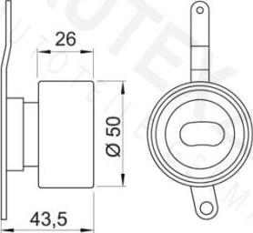 Autex 641707 - Rullo tenditore, Cinghia dentata autozon.pro