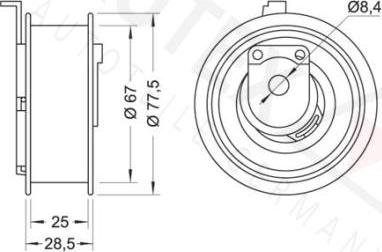 Autex 642027 - Rullo tenditore, Cinghia dentata autozon.pro