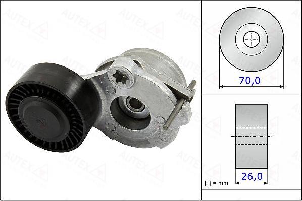 Autex 654964 - Tendicinghia, Cinghia Poly-V autozon.pro