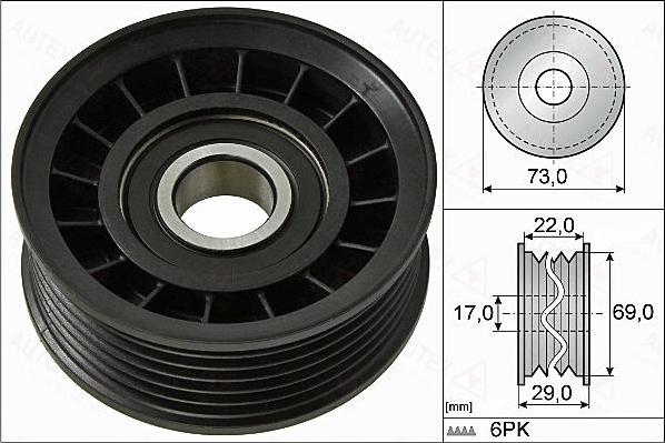 Autex 654911 - Galoppino / Guidacinghia, Cinghia Poly-V autozon.pro