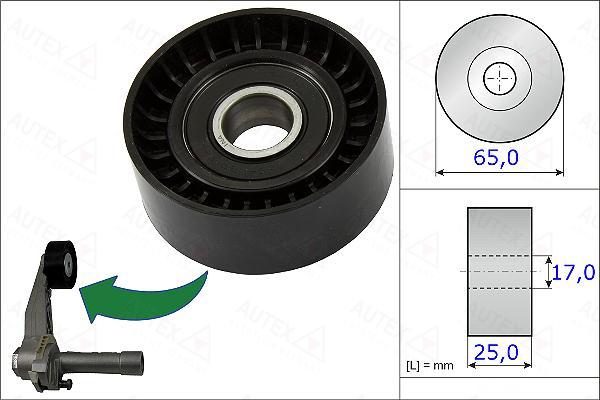 Autex 654980 - Galoppino / Guidacinghia, Cinghia Poly-V autozon.pro