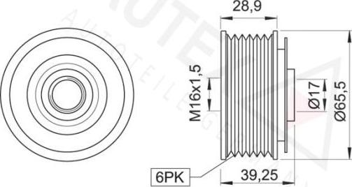 Autex 654444 - Puleggia cinghia, Alternatore autozon.pro