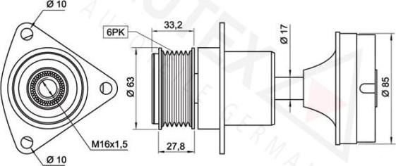 Autex 654504 - Puleggia cinghia, Alternatore autozon.pro