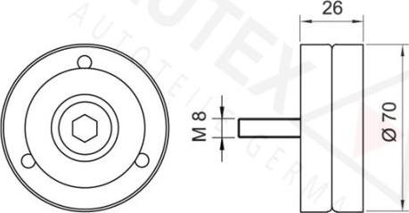 Autex 654088 - Galoppino / Guidacinghia, Cinghia Poly-V autozon.pro