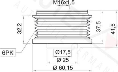 Autex 654196 - Puleggia cinghia, Alternatore autozon.pro