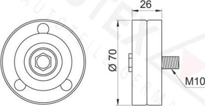 Autex 654140 - Galoppino / Guidacinghia, Cinghia Poly-V autozon.pro