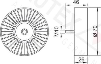 Autex 654137 - Galoppino / Guidacinghia, Cinghia Poly-V autozon.pro