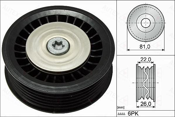 Autex 654861 - Galoppino / Guidacinghia, Cinghia Poly-V autozon.pro