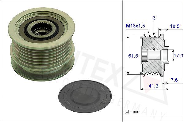 Autex 654803 - Puleggia cinghia, Alternatore autozon.pro