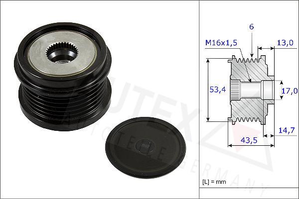 Autex 654810 - Puleggia cinghia, Alternatore autozon.pro