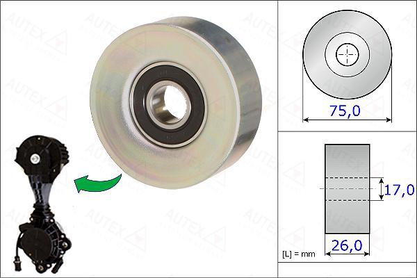 Autex 654880 - Galoppino / Guidacinghia, Cinghia Poly-V autozon.pro