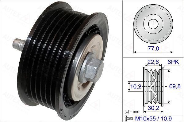 Autex 654881 - Galoppino / Guidacinghia, Cinghia Poly-V autozon.pro