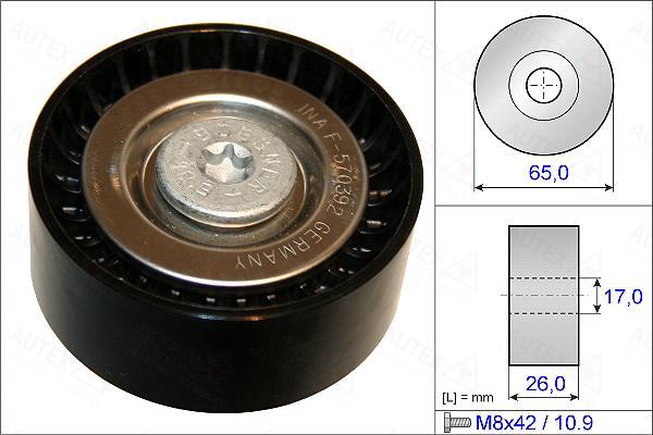 Autex 654875 - Galoppino / Guidacinghia, Cinghia Poly-V autozon.pro