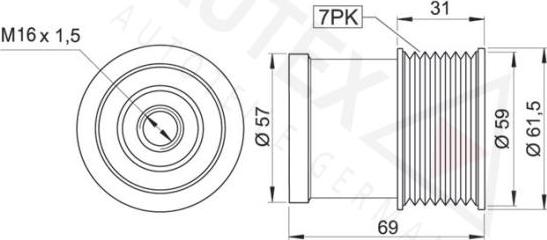 Autex 654358 - Puleggia cinghia, Alternatore autozon.pro