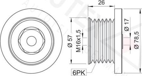 Autex 654318 - Puleggia cinghia, Alternatore autozon.pro