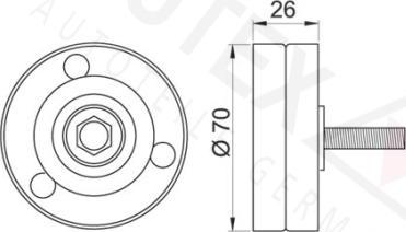 Autex 654336 - Galoppino / Guidacinghia, Cinghia Poly-V autozon.pro