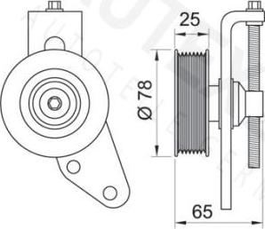 Autex 654338 - Galoppino / Guidacinghia, Cinghia Poly-V autozon.pro