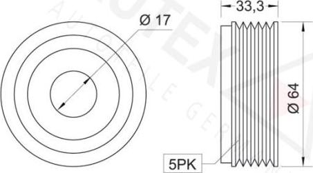 Autex 654287 - Puleggia cinghia, Alternatore autozon.pro