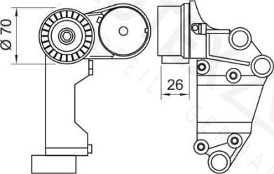 Autex 654270 - Tendicinghia, Cinghia Poly-V autozon.pro