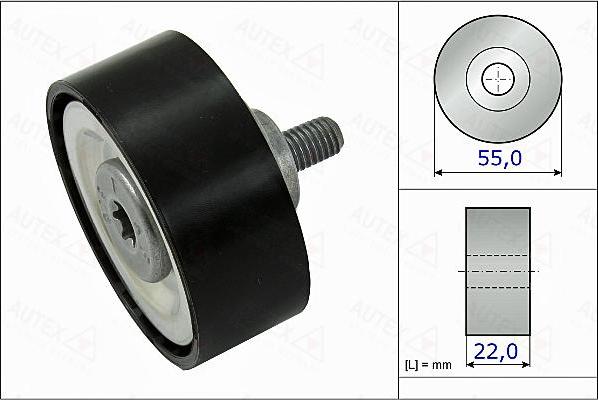 Autex 655091 - Galoppino / Guidacinghia, Cinghia Poly-V autozon.pro