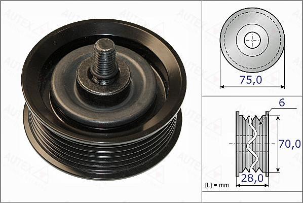 Autex 655008 - Galoppino / Guidacinghia, Cinghia Poly-V autozon.pro