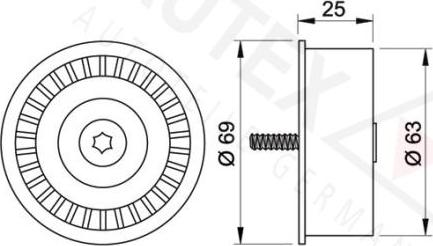 Autex 651458 - Galoppino / Guidacinghia, Cinghia dentata autozon.pro