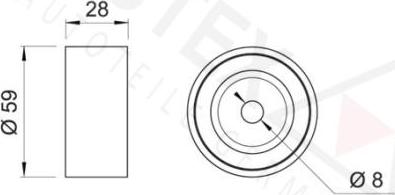 Autex 651124 - Rullo tenditore, Cinghia dentata autozon.pro