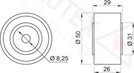 Autex 651848 - Galoppino / Guidacinghia, Cinghia Poly-V autozon.pro