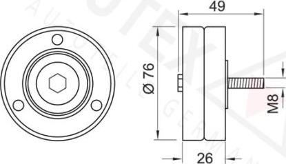 Autex 651843 - Galoppino / Guidacinghia, Cinghia Poly-V autozon.pro