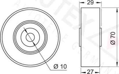 Autex 651866 - Galoppino / Guidacinghia, Cinghia Poly-V autozon.pro