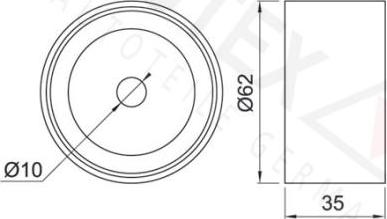 Autex 651834 - Rullo tenditore, Cinghia dentata autozon.pro